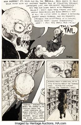 Greg Irons Skull #2 Complete 13-Page Story Original Art (Last Gasp, 1970)
