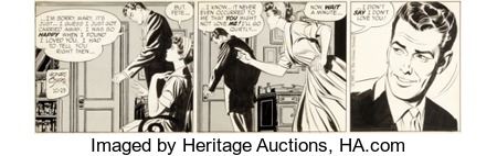 Leonard Starr On Stage Daily Comic Strip Original Art dated 10-29-57 (Chicago Tribune, 1957)