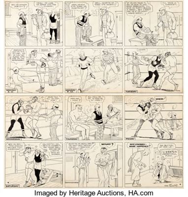 Sample artwork by Hammond Edward (Ham) Fisher (1901 - 1955), known for cartoonist-comic strip - View similar artists and auction records