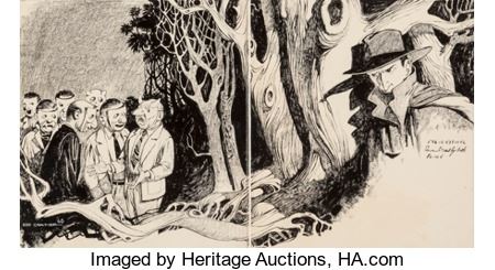 The Seven Deadly Arts, The Shadow magazine interior illustration by Edd Cartier - Auction record, sale price, and art valuation. Compare with similar artists and explore comparable artworks.