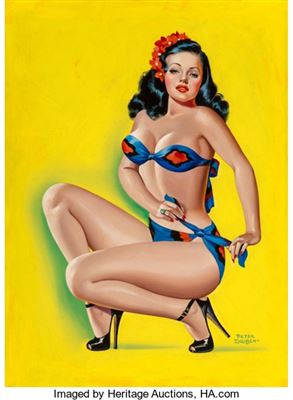Sample artwork by Peter Driben (1902/03 - 1968), known for illustration-female figure - View similar artists and auction records