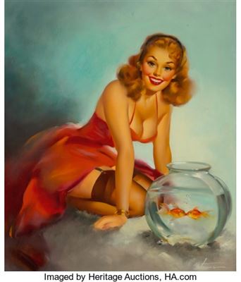 Sample artwork by Maxine (Stevens) Sunderman Runci (1915 - 1977), known for designer of vintage terri lee dolls, commericial art, sculpture - View similar artists and auction records