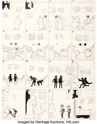 Winsor McCay Little Nemo in Slumberland Sunday Comic Strip Original Art dated 8-2-08 (New York Herald, 1908)