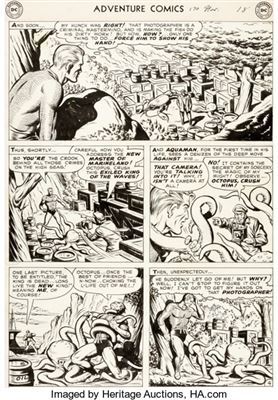 Ramona Fradon Adventure Comics #170 Story Page 4 Aquaman Original Art (DC, 1951)