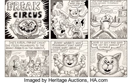 Rory Hayes Arcade the Comics Review #4 Freak Circus Original Art (Print Mint, 1975) by Rory Hayes - Auction record, sale price, and art valuation. Compare with similar artists and explore comparable artworks.
