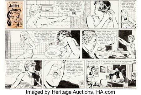 Stan Drake Heart of Juliet Jones Sunday Comic Strip Original Art dated 11-23-69 (King Features Syndicate, 1969)