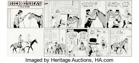 Stan Lynde Rick O'Shay Sunday Comic Strip Original Art dated 1-16-66 (Chicago Tribune, 1966) by Stan Lynde - Auction record, sale price, and art valuation. Compare with similar artists and explore comparable artworks.