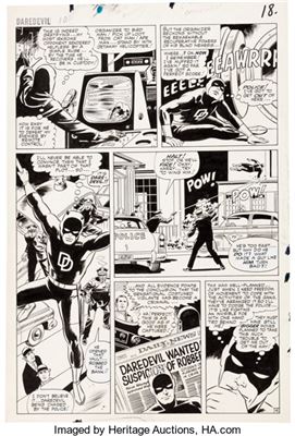 Bob Powell and Wally Wood Daredevil #10 Story Page 14 Original Art (Marvel, 1965)