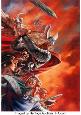 John Watson Thor Unused Cover Painting Original Art (Marvel, c. 2010)