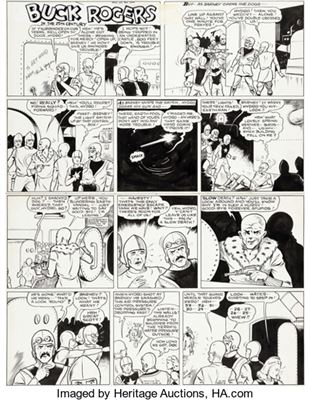 Rick Yager Buck Rogers Sunday Comic Strip #579 Original Art (John F. Dille Co., c. 1951) by Rick Yager - Auction record, sale price, and art valuation. Compare with similar artists and explore comparable artworks.