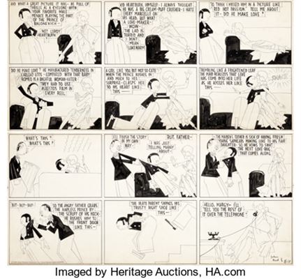 John Held Jr. Merely Margy Sunday Comic Strip Original Art dated 5-11-30 (King Features Syndicate, 1930)