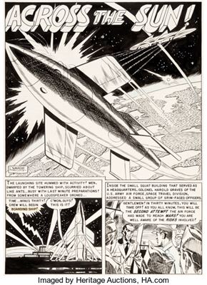 Sample artwork by George Roussos (1915 - 2000), known for comic illustration - View similar artists and auction records