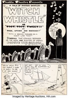 Sample artwork by Bud Sagendorf (1915 - 1994), known for comic book artist - View similar artists and auction records