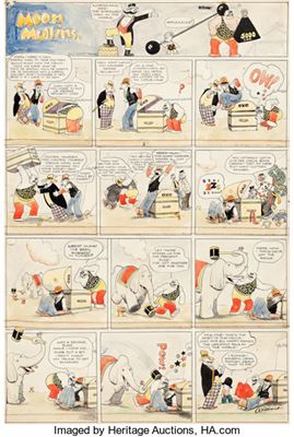 Frank Willard Moon Mullins Hand-Colored Sunday Comic Strip Original Art dated 7-6-24 (Chicago Tribune, 1924)