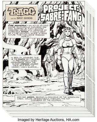 Dan Spiegle Tragg and the Sky Gods #4 Complete 23-Page Story Original Art (Gold Key, 1976)