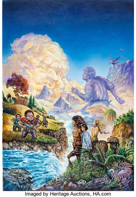 Ron Walotsky Man from Mundania Hardback Novel Cover Painting Original Art (Avon Books, 1989) by Ron Walotsky - Auction record, sale price, and art valuation. Compare with similar artists and explore comparable artworks.