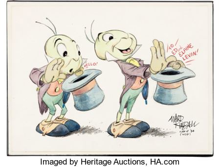 Jiminy Cricket Specialty Illustration (Walt Disney, c. 1980s)