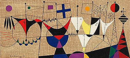 Sample artwork by Bertram Charles (BC) Binning (1909 - 1976), known for geometric abstract painting, graphics, murals, decoration, teaching - View similar artists and auction records
