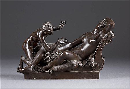 Sleeping Nymph with Satyr