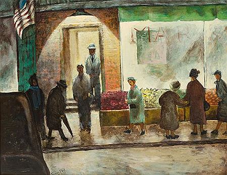 Night Street Scene with Figures by Frances Foy - Auction record, sale price, and art valuation. Compare with similar artists and explore comparable artworks.