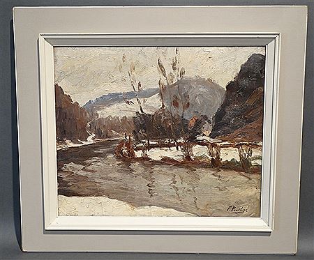 "L'Ourthe en hiver".
