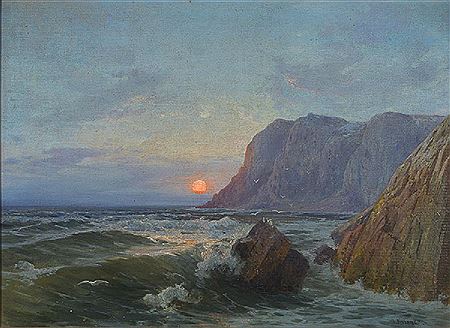 Sunset at norwegiancoast