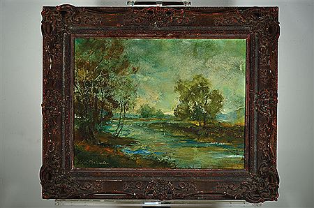 Southern German river landscape