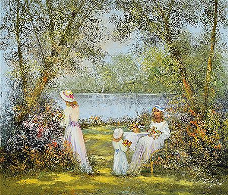 Picnic in a garden at the lakeside by Madjid Rahnavardkar - Auction record, sale price, and art valuation. Compare with similar artists and explore comparable artworks.