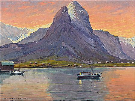 Midnight sun in the Lofoten