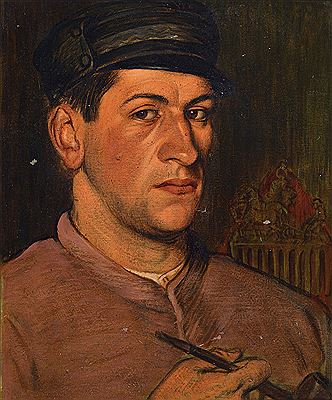 Self-Portrait in Front of Monument