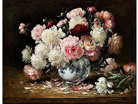 BLUMENSTILLLEBEN MIT PÄONIEN, 1888