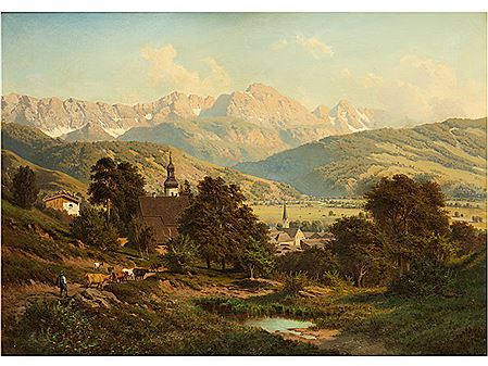 BLICK AUF GARMISCH-PARTENKIRCHEN by Georg Engelhardt - Auction record, sale price, and art valuation. Compare with similar artists and explore comparable artworks.