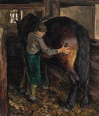 ?Im Pferdestall? (Zischtenbauer aus Gaißach-Rain) by Felix Dittmar - Auction record, sale price, and art valuation. Compare with similar artists and explore comparable artworks.
