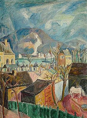 Bonn mit Rheinblick, um 1916