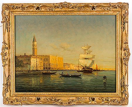 Venise, Vue du palais des Doges prise du Grand Canal à Venise