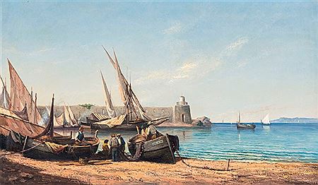 Pêcheurs sur le rivage by Lina Bill - Auction record, sale price, and art valuation. Compare with similar artists and explore comparable artworks.