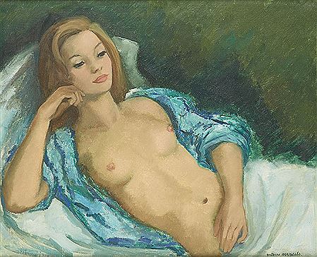 Jeune fille nue couchée.