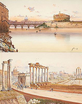 Vues de Rome (2) by Federico Schianchi - Auction record, sale price, and art valuation. Compare with similar artists and explore comparable artworks.