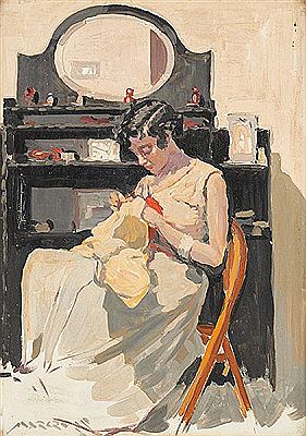 Jeune femme à la broderie