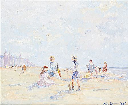 Le château de sable by Albert Rigaux - Auction record, sale price, and art valuation. Compare with similar artists and explore comparable artworks.