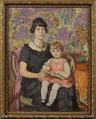 "Portrait de Madame Mathij Jowa et de sa fille Suzanne" by Louise Roland Brohee - Auction record, sale price, and art valuation. Compare with similar artists and explore comparable artworks.