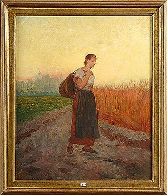 Le retour des moissons au crépuscule
