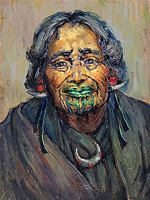 Maori Lady with Moko by Ida H Carey - Auction record, sale price, and art valuation. Compare with similar artists and explore comparable artworks.