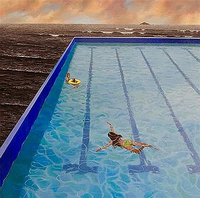 Late Summer II - Gisiele in St Clair Pool