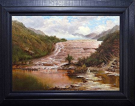 Tourists Visiting the Pink Terraces of Rotomahana