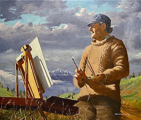 Douglas Badcock at His Easel