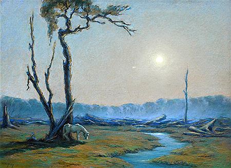 Horse by moonlight