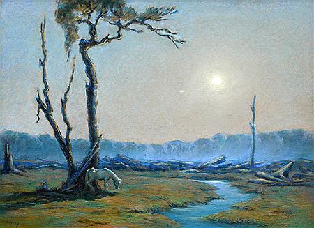 Horse by moonlight