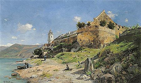 View of Dürnstein, 1887 by Eduard Zetsche - Auction record, sale price, and art valuation. Compare with similar artists and explore comparable artworks.