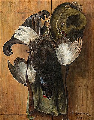 Still life with a black cock